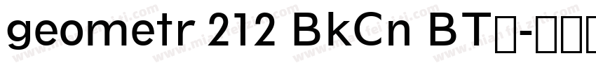 geometr 212 BkCn BT字字体转换